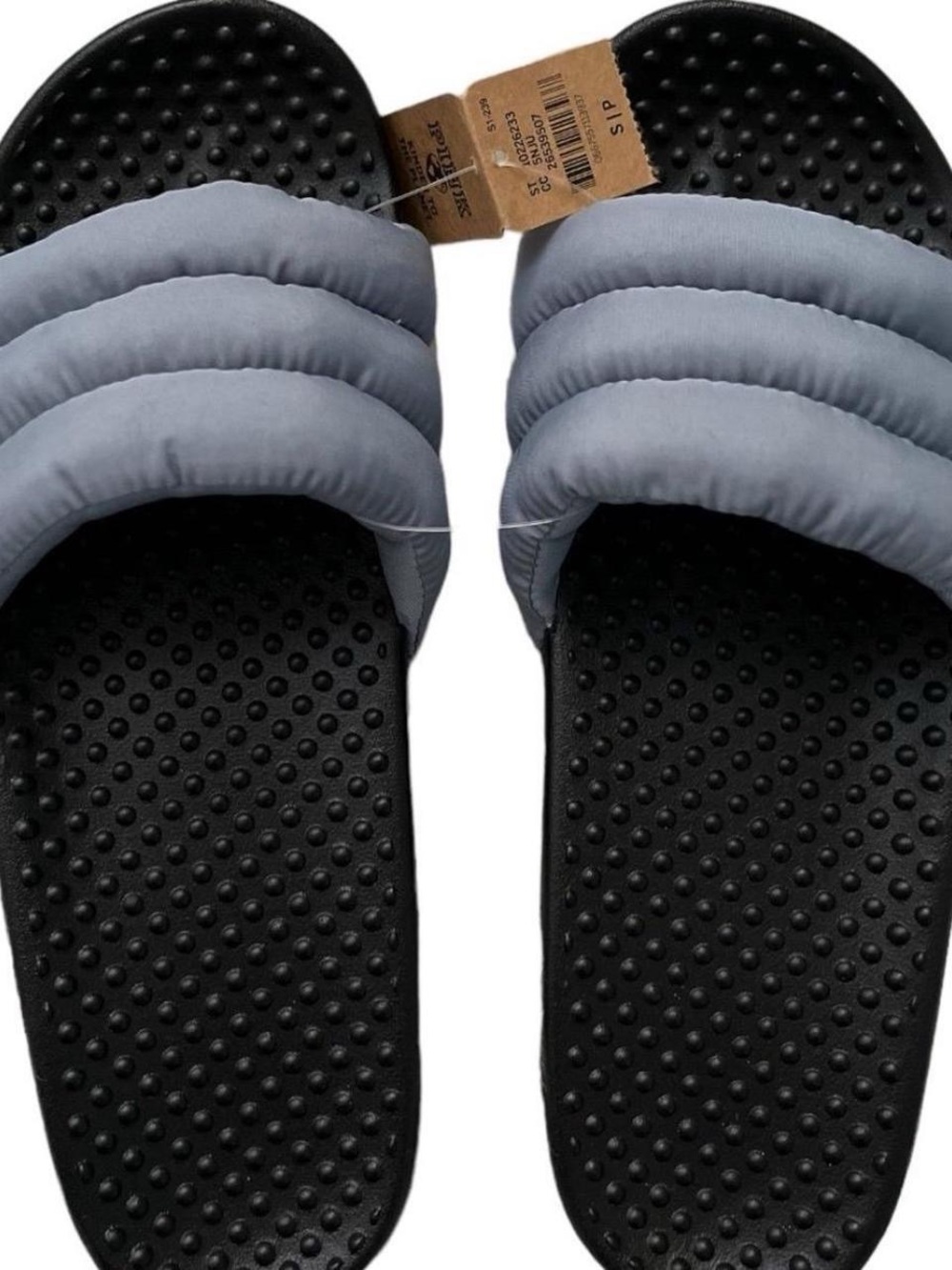PINK Victoria's Secret Gray Padded Slide Sandals